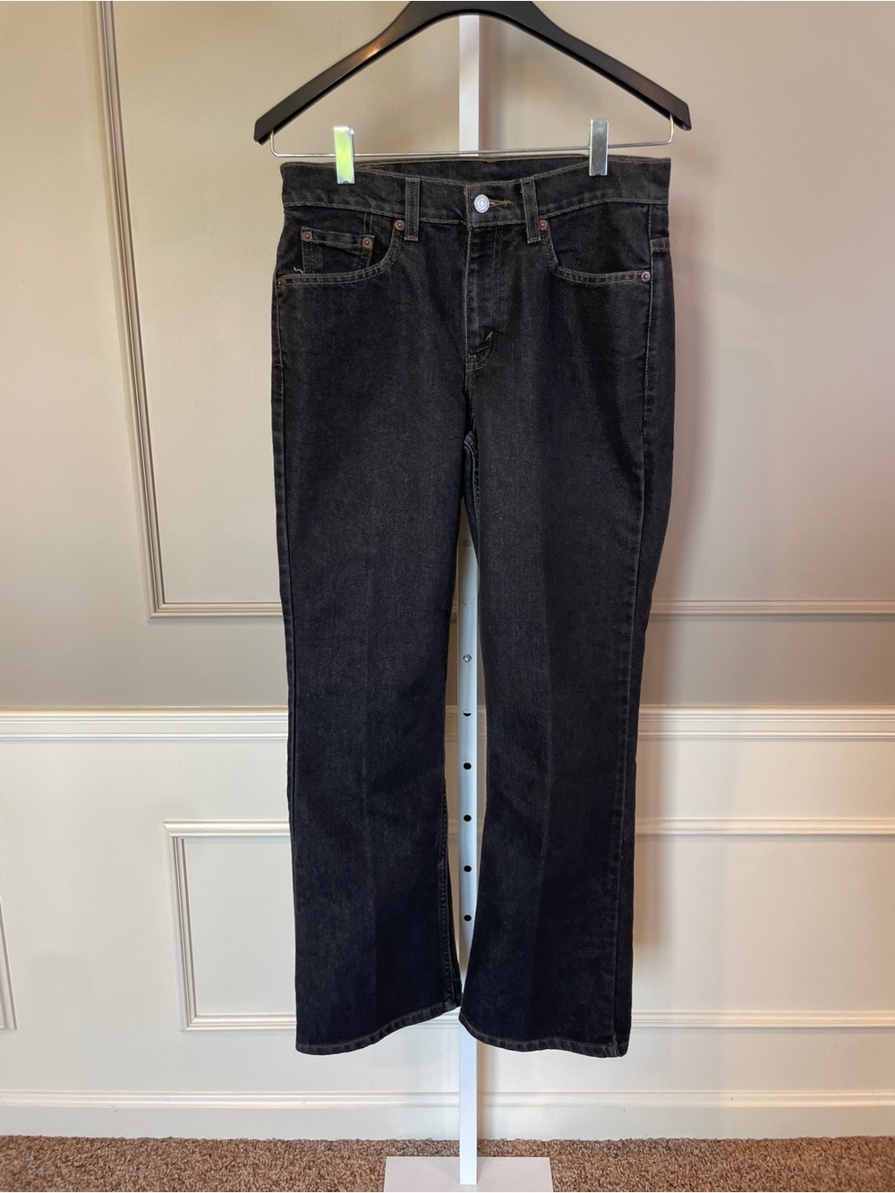 Vintage Y2K 515 8 Black Denim Jeans Boot Cut Low Rise 2002 Excellent Condition